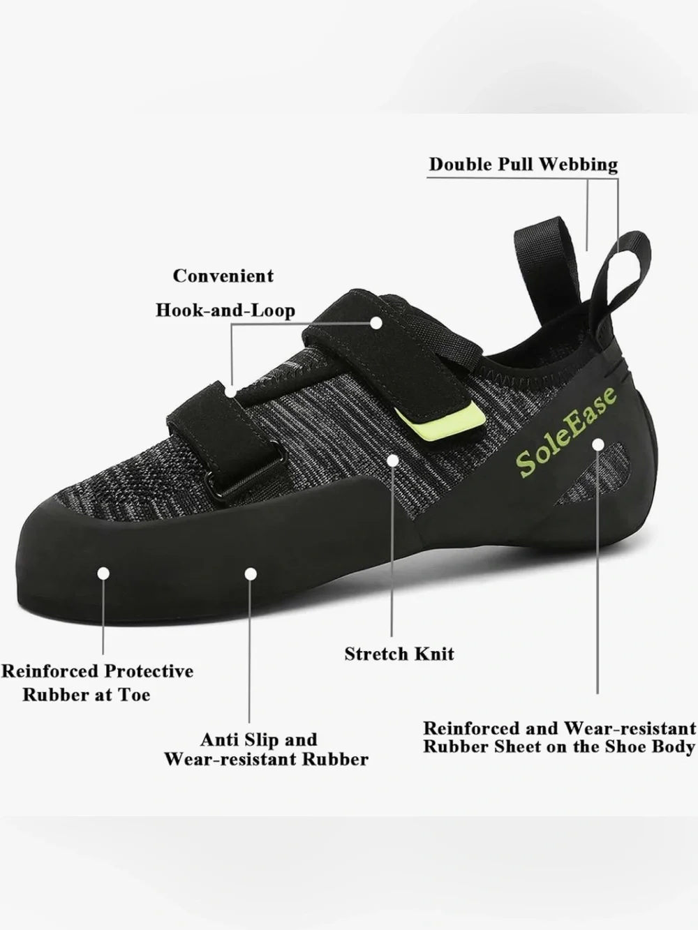 NWT SoleEase Climbing Shoes Men’s 9 Women’s 10 EU 43 Gym Bouldering